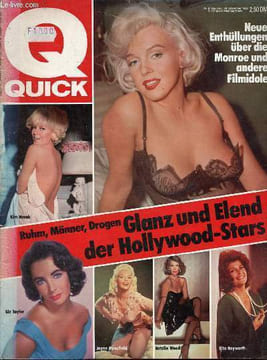 Quick nr.1 München 29 dezember 1982 - Neue enthüllungen über die Monroe und andere filmidole - Ruhm, Männer, Drogen glanz und elend der ...
