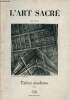 L'art sacré n°5-6 janvier-février 1953 - Tâches modestes II - Linselles - Mosloy - Monteils - le décapage des murs - vitreries et vitraux modestes - ...