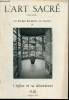 L'art sacré n°9-10 mai-juin 1957 - Les églises recentes de France IV - L'église et sa décoration - Architecture et décor - la pierre apparente - ...