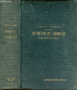 Memento du chimiste (ancien agenda du chimiste) recueil de tables et de documents divers indispensables aux laboratoires officiels et industriels.. ...