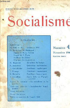 Socialisme n°42 novembre 1960 7e année - Autocritique - socialisme 1960 fins et moyens par Marcel Bolle de Bal - le week-end du Blekkaard les ...