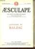Aesculape n°3 mars 1951 32e année nouvelle série - Centenaire de Balzac - L'huile comagène et César Birotteau par Jean Adhemar - Balzac et la ...