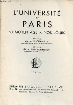 L'université de Paris du moyen age à nos jours.. Collectif