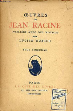Oeuvres de Jean Racine - Tome cinquième - Collection nouvelle bibliothèque classique.. Racine Jean
