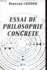 Essai de philosophie concrète.. Loitron Bernard