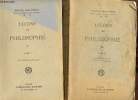 Leçons de philosophie - En deux tomes - Tomes 1 + 2 - Tome 1 : Psychologie - tome 2 : morale logique métaphysique.. Malapert Paulin
