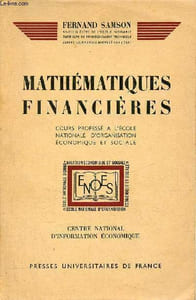 Mathématiques finanières cours professé à l'école nationale d'organisation économique et sociale.