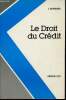 Le droit du crédit (uv - 7).. J.Mondino
