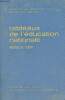 Tableaux de l'éducation nationale édition 1966 - Ministère de l'éducation nationale secrétariat général.. Collectif