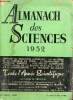 Almanach des sciences 1952.. Collectif