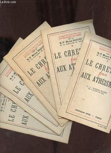 Le chrétien face aux athéismes - 5 fascicules : n°1-2-4-5-6 I : Nos frères les athées - II : Pretextes scientistes a l'irreligion - IV : de la revolte a l'action de graces - V : présence de dieu à notre histoire - VI : tragique mystere de l'amour de dieu.