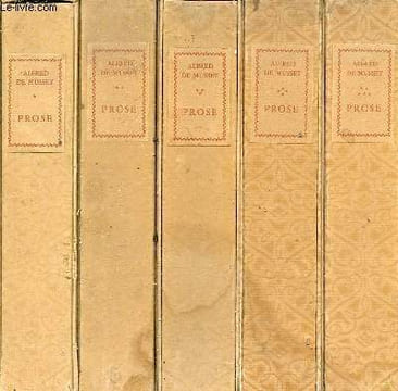 Oeuvres de Alfred de Musset - 12 volumes : 5 volumes prose + 3 volumes poésies + 4 volumes théâtre.. De Musset Alfred
