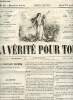 La vérité pour tous n°19 deuxième année jeudi 15 avril 1858 - Causerie à travers les barreaux - l'éducatoin nouvelle - échos de la ville et de la ...