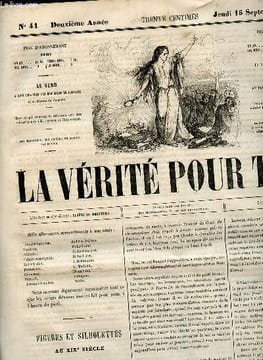 La vérité pour tous n°41 deuxième année jeudi 16 septembre 1858 - Chateaubriand (suite et fin) - causerie sur les sciences et l'industrie le moineau ...