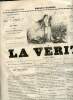 La vérité pour tous n°42 deuxième année jeudi 23 septembre 1858 - Les frondeurs - le financier Prost - échos de la semaine - bibliographie - essence ...