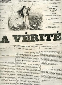 La vérité n°85 troisième année dimanche 23 octobre 1859 - Aux abonnés - échos rétrospectives - le convoi d'une madeleine - la vérité sur les modes ...