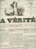 La vérité n°86 troisième année dimanche 30 octobre 1859 - échos de la semaine - académie des sciences - chronique musicale - courrier des théatres - ...