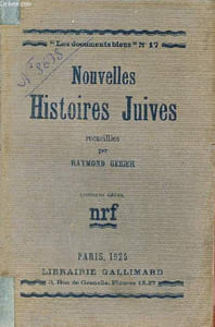 Nouvelles histoires juives - Collection les documents bleus n°17 - 4e édition.