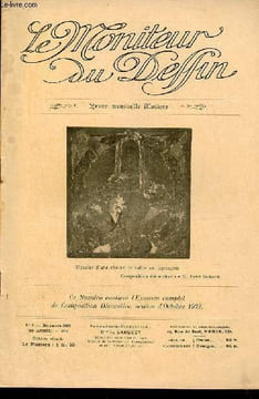 Le moniteur du dessin n°9-290 décembre 1922 26e année - Examen de composition décorative - histoire de l'art croquis d'analyse d'un style dans ses ...