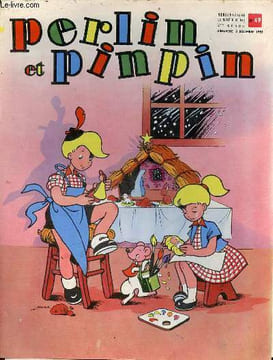 Perlin et pinpin n°49 2me année dimanche 8 décembre 1957 - Titounet et les santons - l'histoire des santons - les petits tapissiers - perlin et pinpin ...