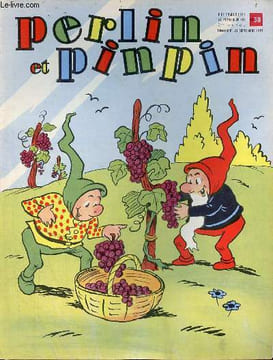 Perlin et pinpin n°38 2me année dimanche 22 septembre 1957 - Titounet et les raisins - les belles grappes de raisin - Jésus est comme la vigne - le ...
