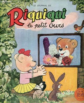 Le journal de Riquiqui le petit ours n°270 - La télévision - P comme printemps - coloriage - le dessin d'annie - boucle d'or et les trois ours - la ...