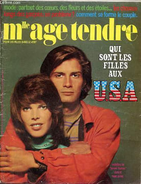 Mlle age tendre pour les filles dans le vent n°75 février 1971 - Spécial USA - pour ou contre les cheveux longs ? - Clo-clo - sexologie le couple - ...