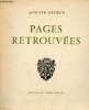 Pages retrouvées précédées de deux études sur l'auteur par Guillaume de Tarde & Henry Davezac.. Detoeuf Auguste