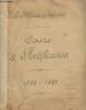 Ecole militaire d'nfanterie - Cours de fortification 1888-1889.. Collectif