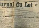Journal du Lot n°82 79e année mercredi 19 juillet 1939 - Les événements - la naissance de la Tunisie - informations - la radio et la paix - Cahors la ...