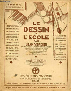 Le dessin à l'école - cahier n°6 cours supérier b.