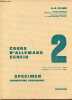 Cours d'allemand Scheid 2 - Classes de troisième (2ème langue) quatrième et troisième (1ère langue) - Specimen couverture provisoire.. O.-N. Scheid
