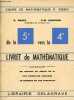 De la 5e vers la 4e livret de mathématique contenant un résumé du cours de 5e des exercices gradués le corrigé de ces exercices.. R.Polle & ...