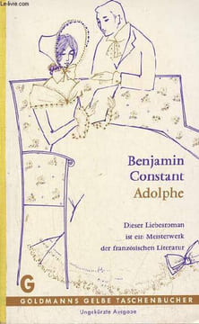 Adolphe - roman - Goldmanns gelbe taschenbücher band 854.. Constant Benjamin