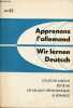 Apprenons l'allemand - wir lernen deutsch - Cours de langue édité en République démocratique allemande - n°25.. Collectif