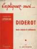 Diderot pages choisies et commentées - Collection littérature.. Lecomte Jean