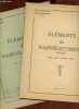 Elements de radio&eacute;lectricit&eacute; - Ecole d'application des transmissions - en 2 tomes - tome 1 texte + tome 1 sch&eacute;mas.. Collectif