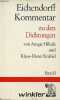 Eichendorff-Kommentar band 1 zu den dichtungen.. Hillach Ansgar & Krabiel Klaus-Dieter