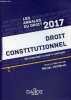 Les annales du droit 2017 droit constitutionnel méthodologie & sujets corrigés.. Verpeaux Michel