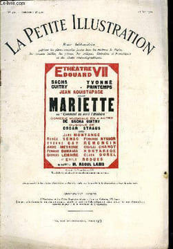 La petite illustration - nouvelle série n° 430 - théatre n° 230 - Mariette ou comment on écrit l'histoire, comédie en quatre actes par Sacha Guitry, ...