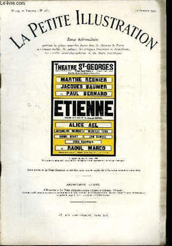 La petite illustration - nouvelle série n° 499 - théatre n° 266 - Etienne, pièce en trois actes par Jacques Deval, représentée pour la première fois ...