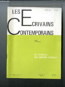 Les écrivains contemporains Série historique n° 209 - Le temple : un ordre paien ? par G. Legman