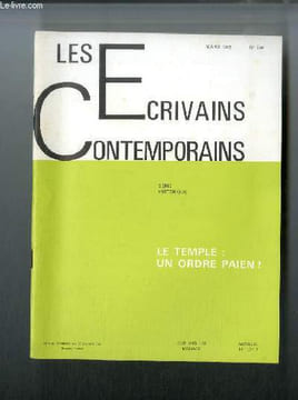 Les écrivains contemporains Série historique n° 209 - Le temple : un ordre paien ? par G. Legman. Legman G.