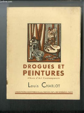 Drogues et peintures n° 26 - Louis Charlot par Georges Lecomte, La bergère, Braconniers a l'affut, L'automne dans le Morvan, puis le même paysage en ...