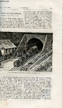 La nature n° 166 - Le tunnel du Saint Gothard par Maxime Hélène, Nanking et le tombeau des mings par Véron, Traité d'électricité statique de M. ...