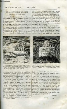 La nature n° 280 - De la formation du givre au sommet du puy de dome, Les oiseaux de la Nouvelle Guinée par E. Oustalet, Recherches expérimentales sur ...