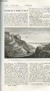 La nature n° 463 - Traversée de la manche en ballon par Gaston Tissandier, Les krivosciens, a propos de l'insurrection de la dalmatie par J. Deniker, ...