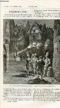 La nature n° 488 - L'éclairage a Paris, Bougies et briquettes électrogènes de M. le Dr Brard de La Rochelle par E. Hospitalier, Le chemin de fer ...
