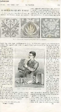 La nature n° 752 - La gravure par les jets de sable, L'érection d'un obélisque, Le matéreil des pompiers de Paris par Gaston Tissandier, La ...