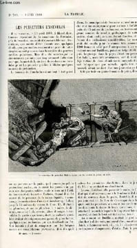 La nature n° 784 - Les puisatiers ensevelis par W. de Fonvielle, Totalisateur général pour Paris mutuels par E. Hospitalier, L'association française ...